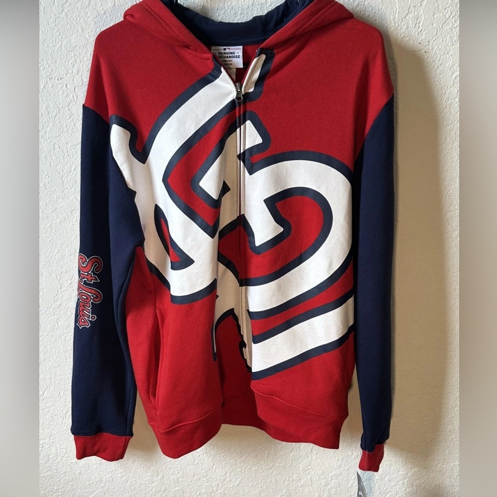 Youth XL St. Louis Cardinals FANATICS Red/Navy Full Zip Hoodie NWT ⚾️ 🔥